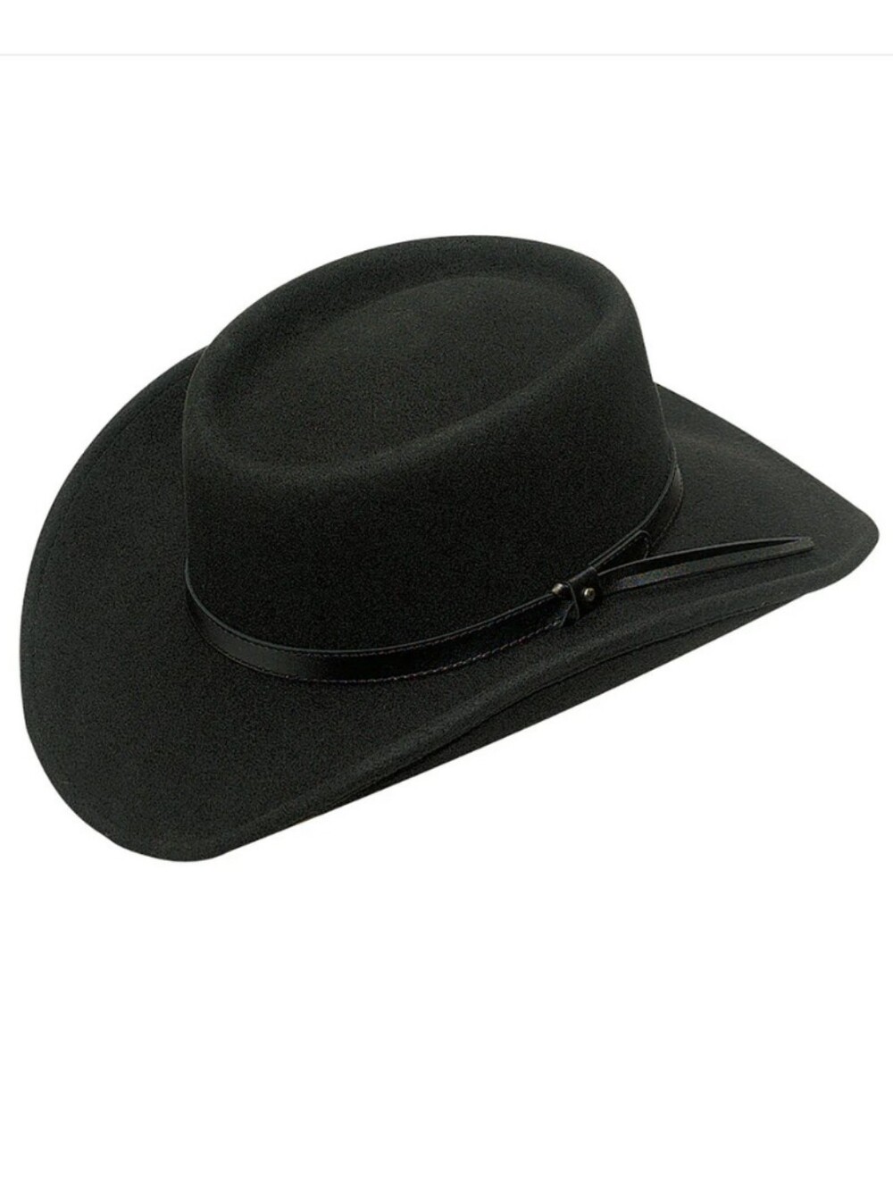 Twister Gambler Crushable 100% Wool Hat, Black, Size Large, Cowboy